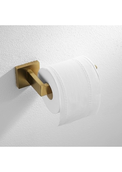 Altın Fırçalanmış Banyo Aksesuarları Donanım Seti Havlu Bar Raylı Tuvalet Kağıdı Tutucu Havlu Askısı Kanca Sabunluk Tuvalet Fırçası | Banyo Donanım Setleri