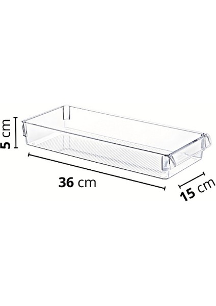 Midi New Clear Buzdolabı & Dolap İçi Düzenleyici Organizer 3 Adet