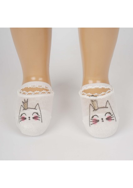 Sahrea Aksesuarlı Kız Bebek Babet Çorap