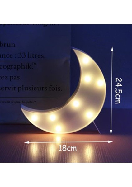 3 Adet Led Gece Işıkları Güzel Ay Lambası Çocuklar Hediye Oyuncak Bebek Çocuk Yatak Odası Dekorasyon Duvar Işık Iç Mekan Aydınlatma | Led Gece Lambası modelleri