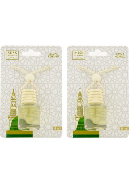 Medine Ravza Kokusu 8 ml Araba Kokusu Cam Şişe 2 Adet