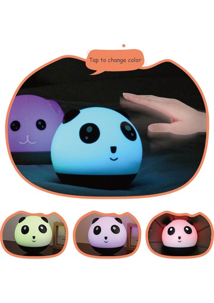 Gece Uyku Lambası Bebek Odası Panda Karikatür Işık Çocuklar Yatak Dekorasyon Lambası Çocuklar Için Bebek Gece Lambası Hediye Ev Dekor Masa Lambası | Led Gece Işıkları modelleri