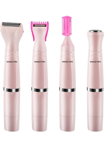 4 In 1 Elektrikli Kadın Tıraş Makinesi Pembe (Yurt Dışından)