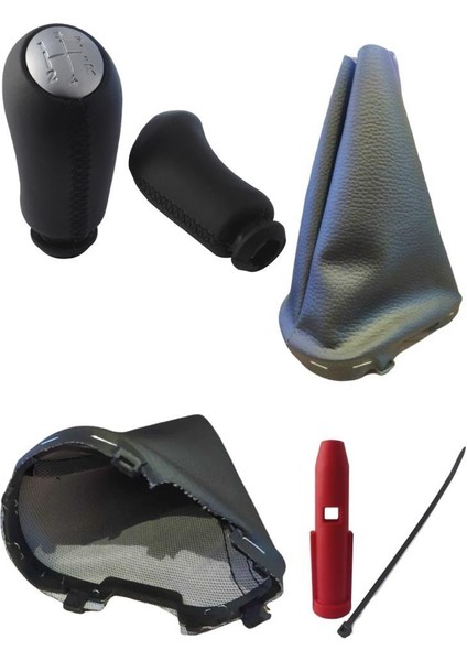 Logan 2 Sandero 2 Suni Deri Vites Topuzu ve Körüğü Krom Kapak