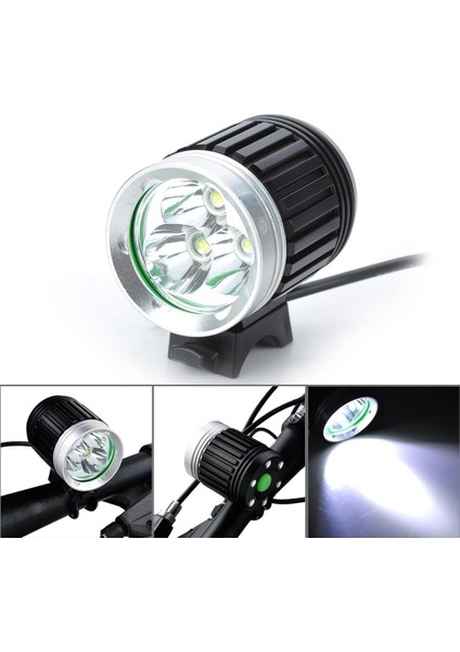 Marsing 4-Mod 3-Led Soğuk Beyaz Bisiklet Işığı/far - Siyah (4*18650) (Yurt Dışından) fiyatları