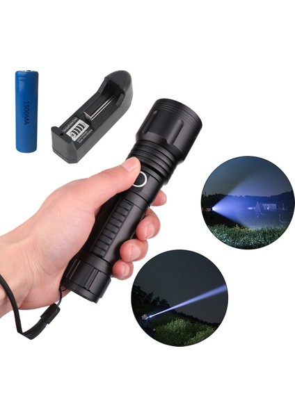 Yeni XHP50 Yüksek Güçlü LED Parlak Işık Alüminyum El Feneri Dış Mekan Iç Mekan (Yurt Dışından)