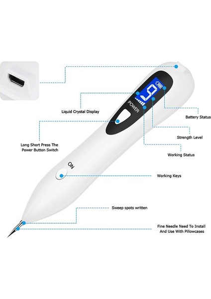 Lcd Plazma Kalem Led Aydınlatma Lazer Dövme Mole Temizleme Taşınabilir Güzellik Ekipmanları Ev Kullanımı Giderme Kalem | Iyon Cihazı (Gümüş) (Yurt Dışından) fiyatları