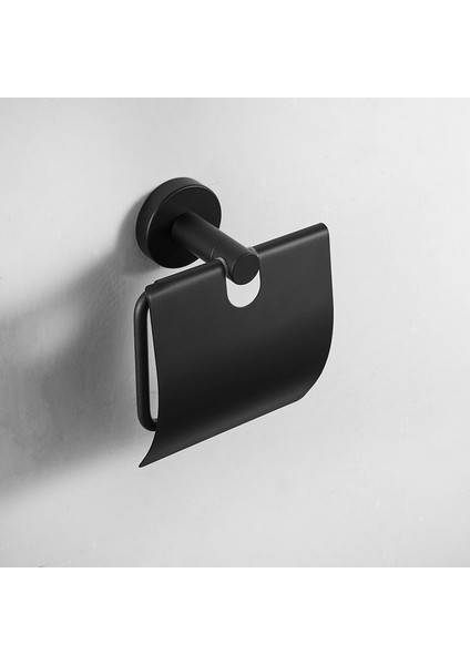 Modern Banyo Siyah Donanım Seti 304 Paslanmaz Çelik Havlu Askesi Kağıt Havlu Tutucu Havlu Bar Kanca Banyo Aksesuarları | Banyo Donanım Setleri (Yurt Dışından)