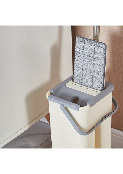 El Ücretsiz Sıkma Sıkmak Paspas Ve 4/6 Adet İle Kova Değiştirilebilir Mikrofiber Paspas Kumaş Ev Islak Kuru Temizleme Düz Paspas | Mops (Yurt Dışından)