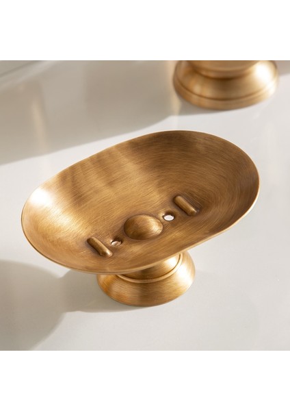 Banyo Aksesuarları Seti Tezgah Diş Fırçası Tutucu Ve Fincan, Sabunluk, Sabunluk, Depolama, Antika Bronz | Banyo Donanım Setleri (Yurt Dışından)