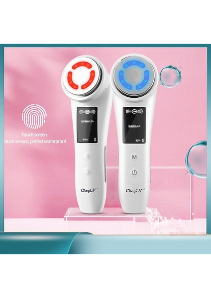 5 1 Ems Yüz Kaldırma Serin Yüz Masaj Sonic Ion Led Foton Anti Aging Cilt Gençleştirme Kaldırma Yüz Cilt Bakımı Sıkın (Beyaz) (Yurt Dışından)