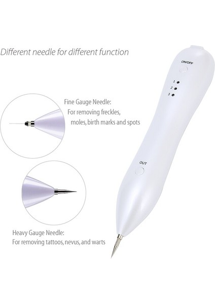 Güzellik Yıldızı Lazer Çilek Mole Sökücü Dövme Dark Spot Wart Tag Çil Yüze Sırcı Kaldırma Kalem Yüz Cilt Bakımı Güzellik Makinesi Beyaz (Yurt Dışından) fırsatları
