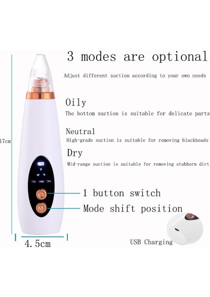 Ultrasonik Yüz Cilt Scrubber Enstrüman Siyah Kafa Yüz Iyon Derin Yüz Temizleme Soyma Siyah Nokta Remover Cilt Bakım Seti | Cilt Scrubber (Yurt Dışından)