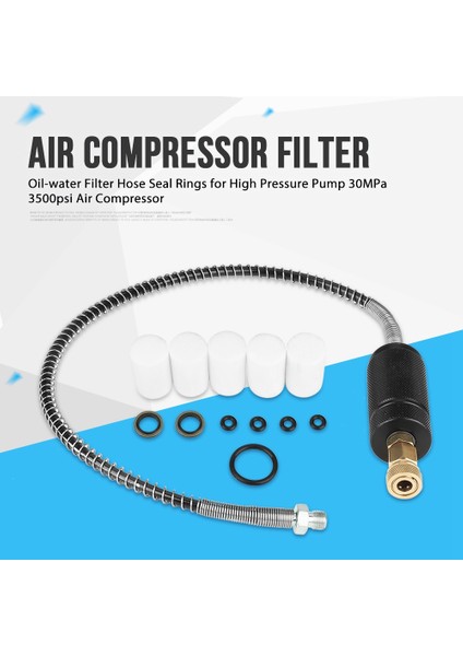 Yüksek Basınçlı Pompa 30MPA 3500PSI Hava Kompresörü Df Için Yağ-Su Filtresi Hortum Conta Halkaları fiyatları