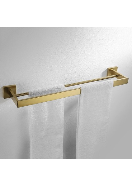 Altın Fırçalanmış Banyo Aksesuarları Donanım Seti Havlu Bar Raylı Tuvalet Kağıdı Tutucu Havlu Askısı Kanca Sabunluk Tuvalet Fırçası | Banyo Donanım Setleri (Yurt Dışından)