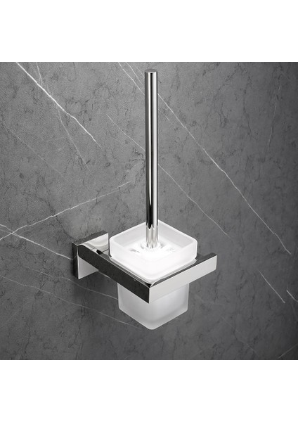 Paslanmaz Çelik Banyo Donanım Seti Krom Cilalı Diş Fırçası Tutucu Kağıt Tutucu Havlu Bar Kanca Banyo Aksesuarları | Kağıt Tutucu | Banyo Aksesuarları Tesisci Kağıdı (Yurt Dışından)