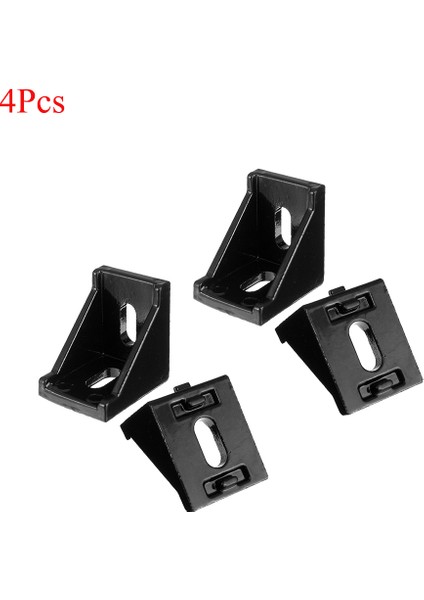 Kullanışlı Araçlar Suleve 4 Adet AJ30 Alüminyum Siyah Açı Köşe Bağlantısı 35X35MM Elektroforez Dik Köşeli Ayraç(Yurt Dışından)