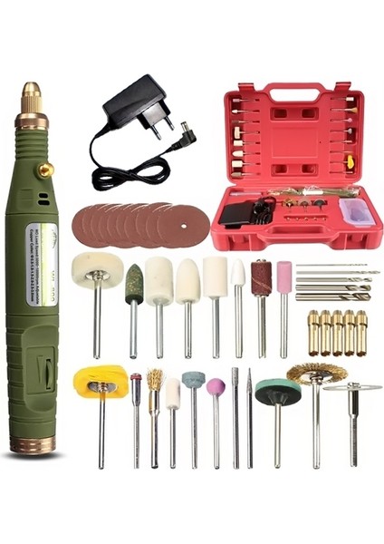 Faydalı Araçlar Dc 18V Kullanışlı Mini Elektrikli Matkap Öğütücü Gravür Döner Aletler Kiti Ayarlanabilir Hız