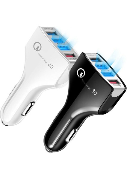 4 USB Portları Qc3.0 Hızlı Şarj Araç Araç Cep Telefonu Şarj Güç Adaptörü (Yurt Dışından) fiyatları