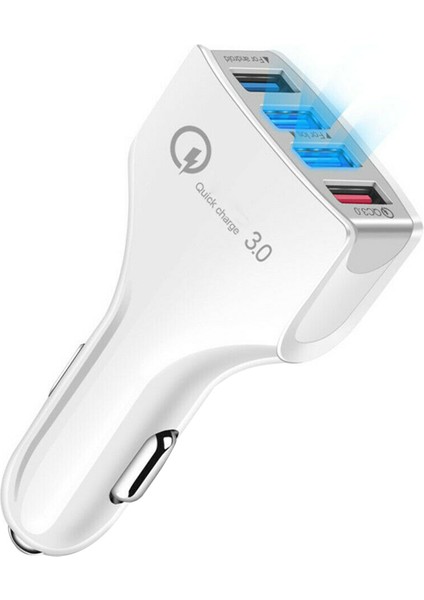 4 USB Portları Qc3.0 Hızlı Şarj Araç Araç Cep Telefonu Şarj Güç Adaptörü (Yurt Dışından) indirimleri