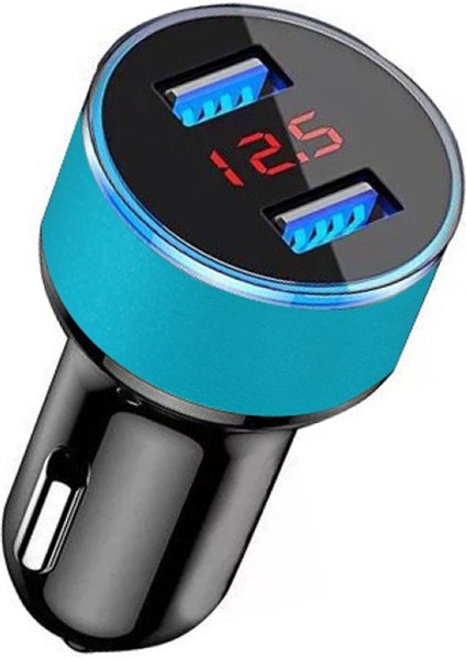 Araba Oto Hızlı Şarj Dijital Ekran Çift USB Şarj Güç Adaptörü Telefon Için (Yurt Dışından)
