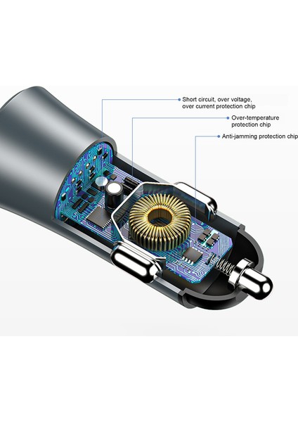 N401Y Araç Şarj Cihazı Mini Hızlı Şarj 2.4A Cep Telefonu Için Çift USB Otomatik Şarj Adaptörü (Yurt Dışından) fırsatları