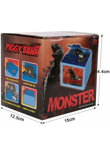 Electronic Coin-Money Piggy Bank Godzilla-Musical fiyatları