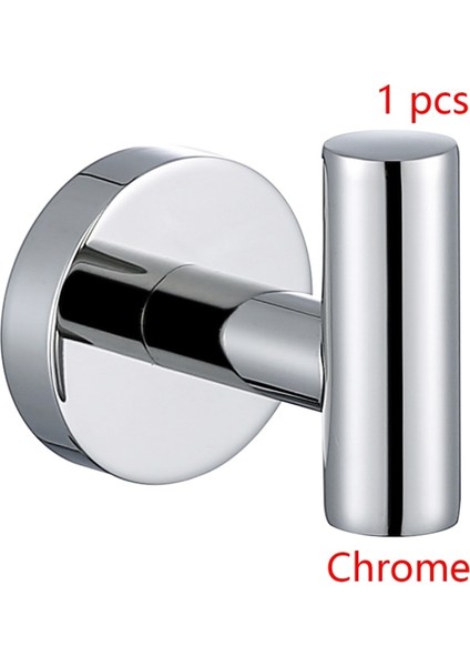 Paslanmaz Çelik Bornoz Kıyafetleri Kanca Duvara Monte Donanım Seti Banyo / Mutfak Aksesuarları, Krom / Mat Siyah / Altın / Fırçalı. | Banyo Donanım Setleri (Gümüş)