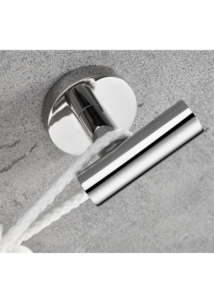 Paslanmaz Çelik Bornoz Kıyafetleri Kanca Duvara Monte Donanım Seti Banyo / Mutfak Aksesuarları, Krom / Mat Siyah / Altın / Fırçalı. | Banyo Donanım Setleri (Gümüş) modelleri