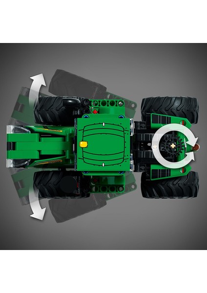 Technic John Deere 9620R 4WD Traktör 42136 - 8 Yaş ve Üzeri Çocuklar için Detaylı bir Oyuncak Traktör Yapım Seti (390 Parça)