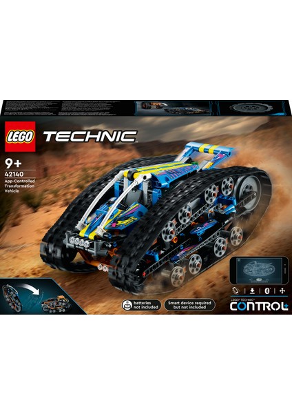 Technic Uygulama Kumandalı Dönüşüm Aracı 42140 - 9 Yaş ve Üzeri için 2#si 1 Arada Takla Atan Araba Modeli Oyuncak Yapım Seti (772 Parça)