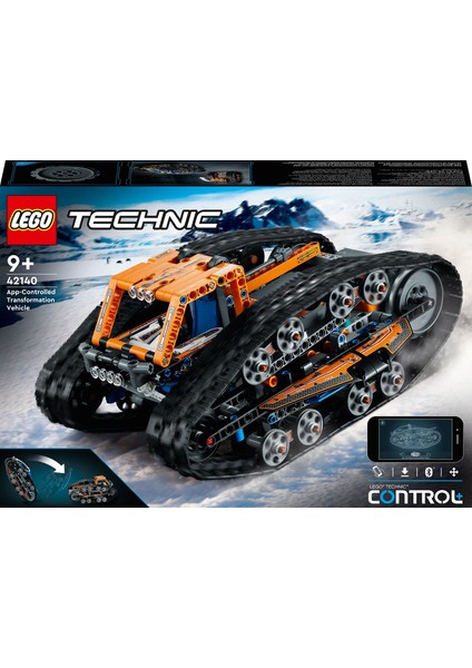 Technic Uygulama Kumandalı Dönüşüm Aracı 42140 - 9 Yaş ve Üzeri için 2#si 1 Arada Takla Atan Araba Modeli Oyuncak Yapım Seti (772 Parça)