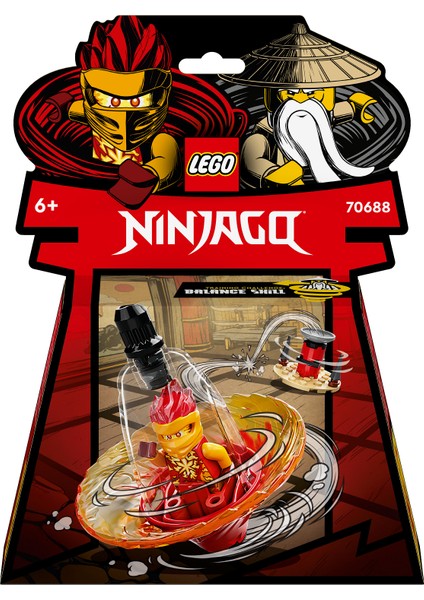 NINJAGO® Kai'nin Spinjitzu Ninja Eğitimi 70688 - 6 Yaş ve Üzeri için NINJAGO Kai İçeren Topaç Oyuncak Yapım Seti (32 Parça)