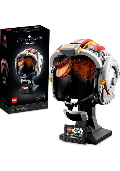 Star Wars# Luke Skywalker#'ın (Kırmızı Beş) Kaskı 75327 - Yetişkinler için Koleksiyonluk Star Wars Sergileme Modeli Yapım Seti (675 Parça)