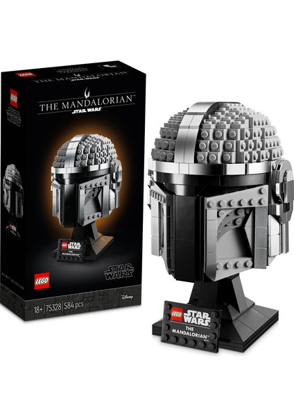 ® Star Wars™ Mandalorian™ Kaskı 75328 - Yetişkinler için Koleksiyonluk Sergileme Modeli Yapım Seti (584 Parça)