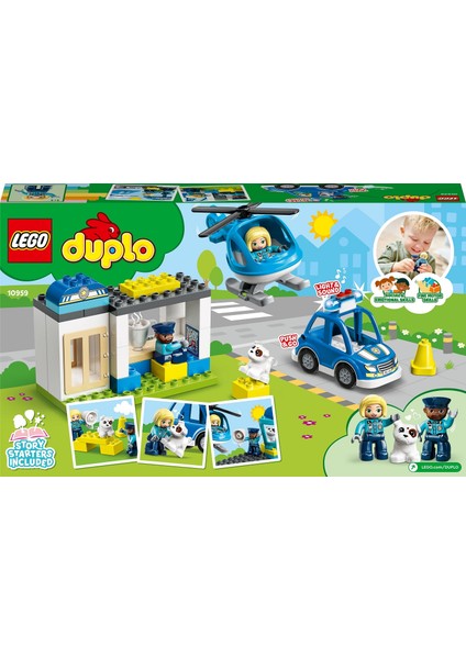 ® DUPLO® Kurtarma Polis Merkezi ve Helikopter 10959 - 2 Yaş ve Üzeri Için Polis Arabası ve Helikopter Içeren Oyuncak Yapım Seti (40 Parça)