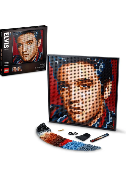 Art #Kral# Elvis Presley 31204 - 18 Yaş ve Üzeri Elvis Hayranları için Koleksiyonluk Yaratıcı Yapım Seti (3445 Parça)