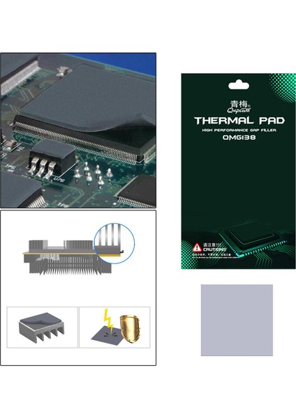 F Fityle Silikon Termal Pad 13.8 W / Mk Cpu Soğutucular Için Grafik Kartı Dizüstü Soğutucu LED Soğutucu - 40X40X3.0MM (Yurt Dışından)