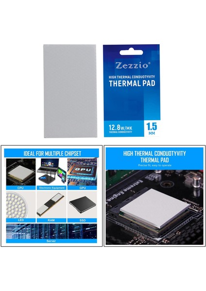 F Fityle Silikon Termal Pad 85X45MM Isı Dayanımı Pc Laptop Için Yüksek Sıcaklık Dayanımı Soğutucu Gpu / Cpu / LED Soğutucu - 1.5mm (Yurt Dışından)