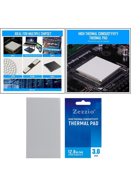F Fityle Silikon Termal Ped 85X45MM Isı Dayanımı Pc Laptop Için Yüksek Sıcaklık Dayanımı Soğutucu Gpu / Cpu / LED Soğutucu - 3.0mm (Yurt Dışından)