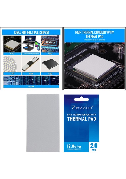 F Fityle Silikon Termal Pad 85X45MM Isı Dayanımı Yüksek Sıcaklık Dayanımı Pc Laptop Için Soğutucu Gpu / Cpu / LED Soğutucu - 2.0mm (Yurt Dışından)