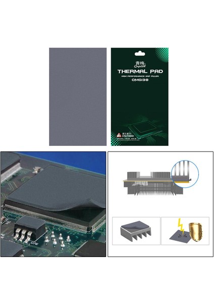 F Fityle Cpu Termal Ped Yüksek Verimli Termal Ped 90X60X3.0MM Silikon Gpu Isı Emici Kuzey ve Güney Köprüsü Su Termal Ped - 90X60X2.5MM (Yurt Dışından)