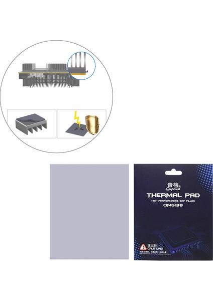 F Fityle Cpu Termal Ped Yüksek Verimli Termal Ped 90X60X3.0MM Silikon Gpu Isı Emici Kuzey ve Güney Köprüsü Su Termal Ped - 120X120X2.5MM (Yurt Dışından) modelleri