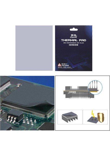 F Fityle Cpu Termal Ped Yüksek Verimli Termal Ped 90X60X3.0MM Silikon Gpu Isı Emici Kuzey ve Güney Köprüsü Su Termal Ped - 120X120X2.5MM (Yurt Dışından) indirimleri