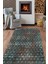 Kristal Desenli Yeşil Halı (Makinada Yıkanabilir Kaymaz Dot Taban) - WL1277 1