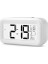Dijital LCD Sensörlü Termometreli Işıklı Çalar Saat (Beyaz) 1