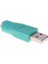 Yedek USB Erkek Ps / 2 Kadın Dönüştürücü Değiştirici Adaptörü Teal (Yurt Dışından) 1