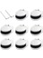 Cam Kelepçeler 8 Adet 8-10MM Paslanmaz Çelik 304 Cam Kelepçeler Ayarlanabilir Cam Braket Korkuluk Merdiven Için Düz Sırt - Beyaz 1