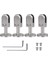 Cam Kelepçe 4x Paslanmaz Çelik 304 Cam Klips Kelepçe Cam Braket 8mm Cam 40MM Çubuk - Gümüş 1