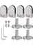 Cam Kelepçe 4x Paslanmaz Çelik 304 Cam Klips Kelepçe Cam Braket 8mm Cam 40MM Çubuk - Gümüş 3